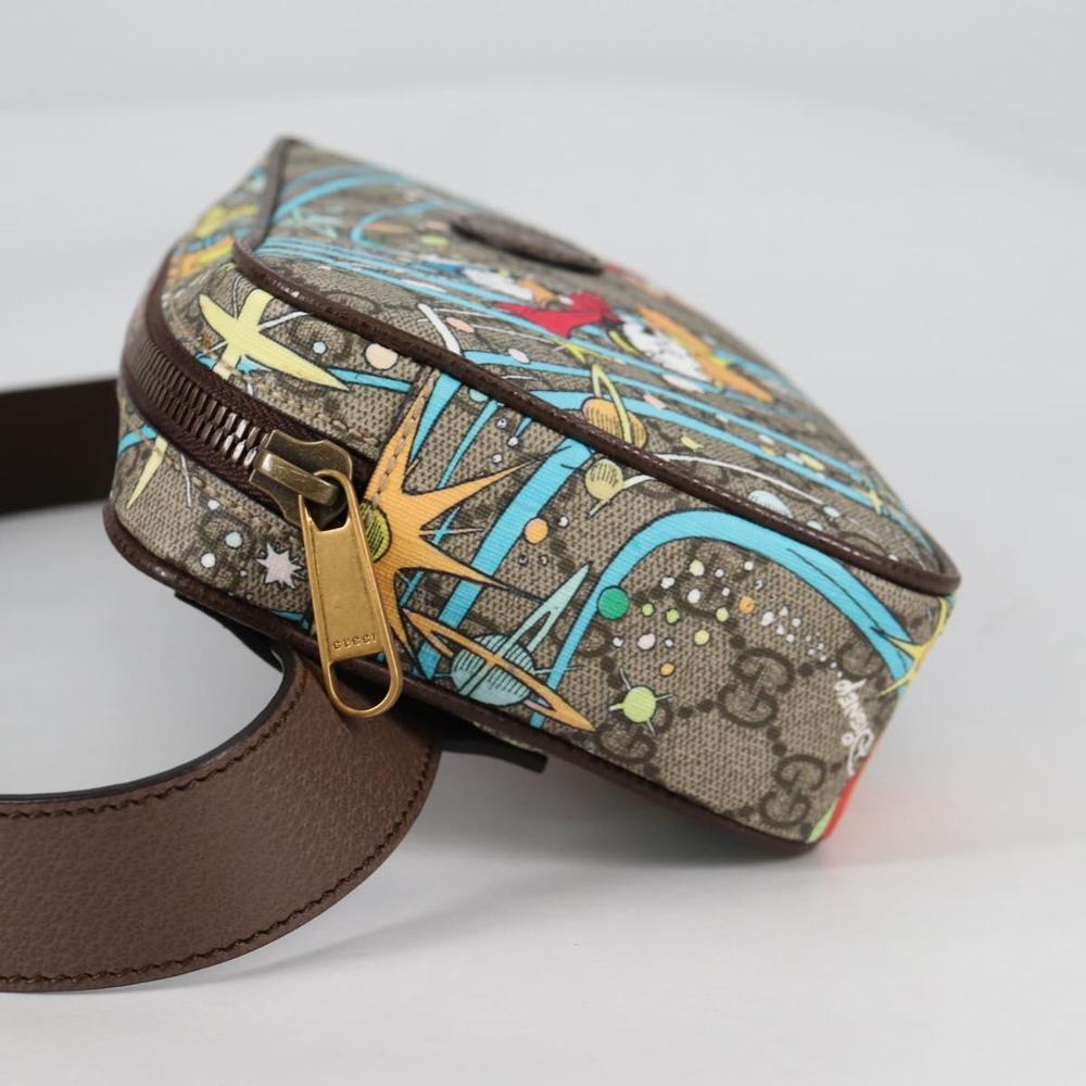 GUCCI GG Supreme Disney Collaboration Waist Bag PVC Beige 602695 Auth 141153M - Picture 3 of 16
